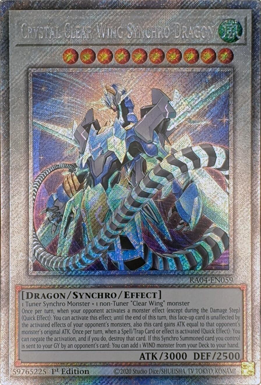 Crystal Clear Wing Synchro Dragon [RA04-EN059] Platinum Secret Rare | Chromatic Games