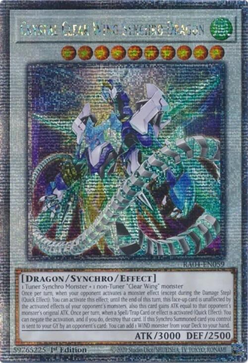Crystal Clear Wing Synchro Dragon [RA04-EN059] Quarter Century Secret Rare | Chromatic Games