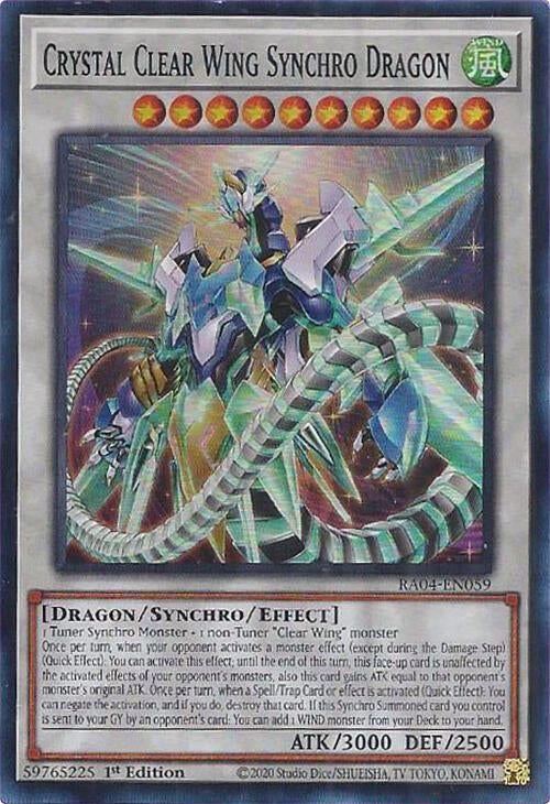 Crystal Clear Wing Synchro Dragon [RA04-EN059] Super Rare | Chromatic Games