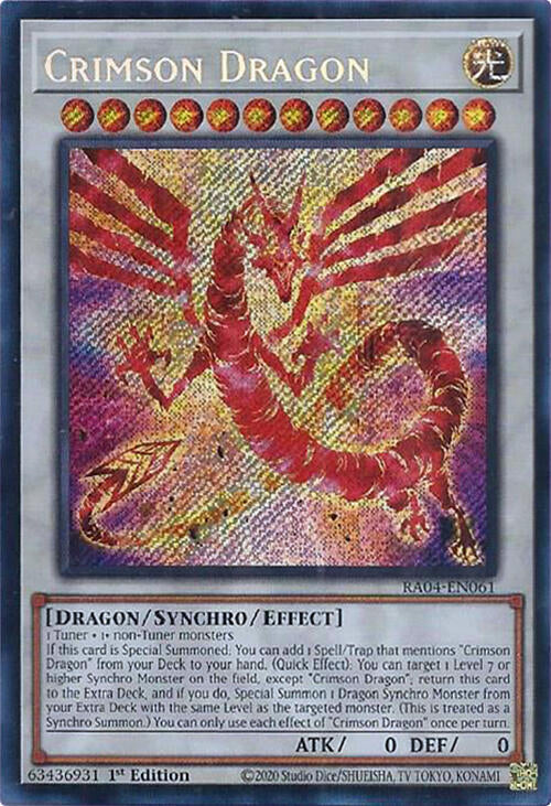 Crimson Dragon (card) [RA04-EN061] Secret Rare | Chromatic Games