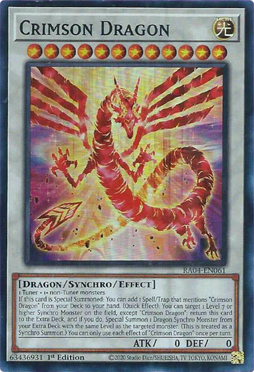 Crimson Dragon (card) [RA04-EN061] Super Rare | Chromatic Games