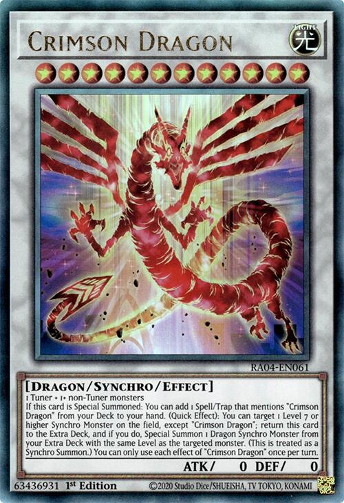 Crimson Dragon (card) [RA04-EN061] Prismatic Ultimate Rare | Chromatic Games