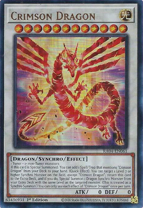 Crimson Dragon (card) [RA04-EN061] Ultra Rare | Chromatic Games