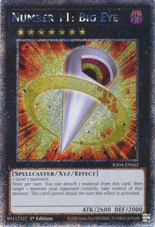 Number 11: Big Eye [RA04-EN062] Platinum Secret Rare | Chromatic Games