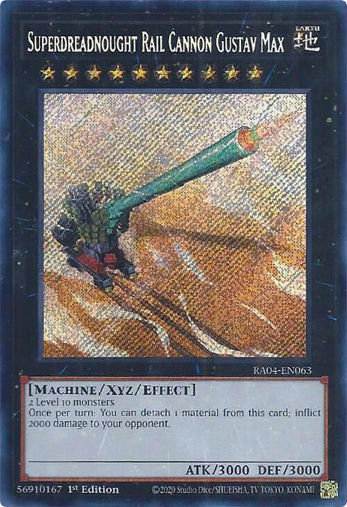 Superdreadnought Rail Cannon Gustav Max [RA04-EN063] Secret Rare | Chromatic Games