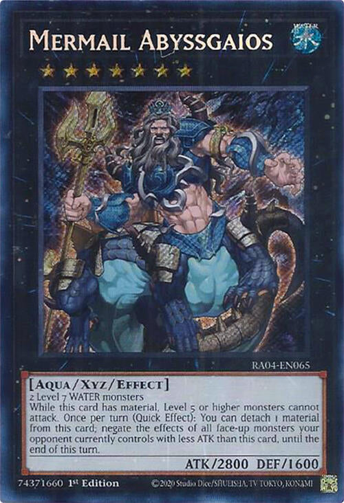 Mermail Abyssgaios [RA04-EN065] Secret Rare | Chromatic Games
