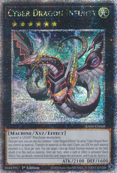Cyber Dragon Infinity (Alternate Art) [RA04-EN068] Quarter Century Secret Rare | Chromatic Games