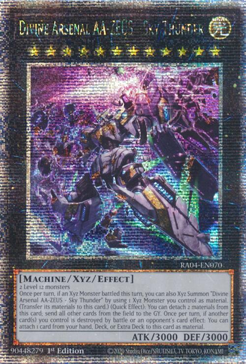 Divine Arsenal AA-ZEUS - Sky Thunder (New Art) [RA04-EN070] Quarter Century Secret Rare | Chromatic Games