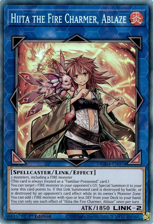 Hiita the Fire Charmer, Ablaze [RA04-EN074] Prismatic Collector's Rare | Chromatic Games