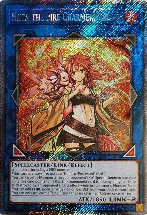 Hiita the Fire Charmer, Ablaze [RA04-EN074] Platinum Secret Rare | Chromatic Games