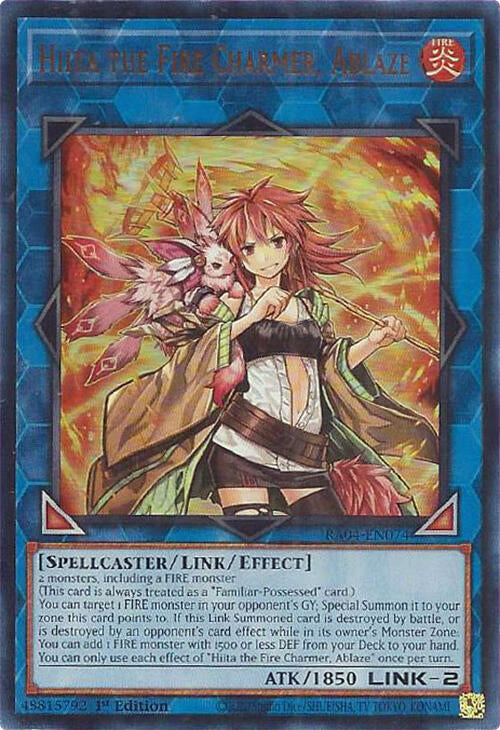 Hiita the Fire Charmer, Ablaze [RA04-EN074] Ultra Rare | Chromatic Games