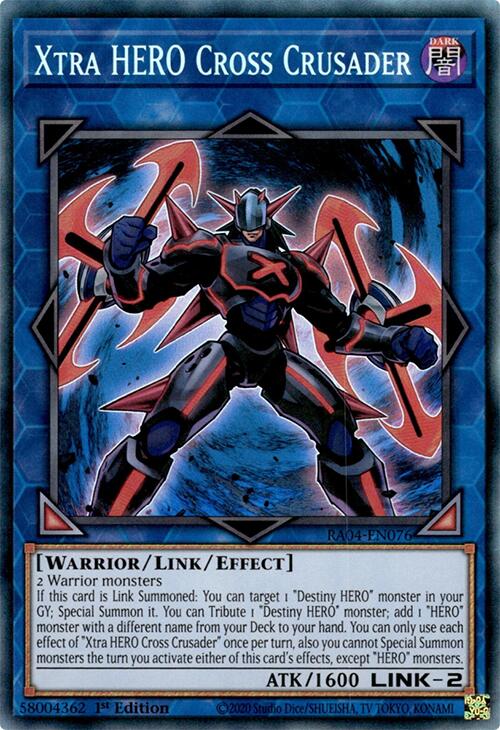 Xtra HERO Cross Crusader [RA04-EN076] Prismatic Collector's Rare | Chromatic Games