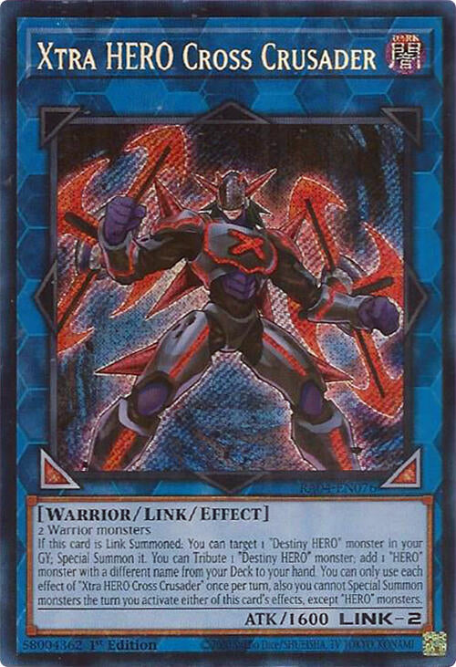 Xtra HERO Cross Crusader [RA04-EN076] Secret Rare | Chromatic Games