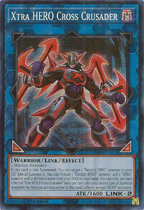 Xtra HERO Cross Crusader [RA04-EN076] Super Rare | Chromatic Games