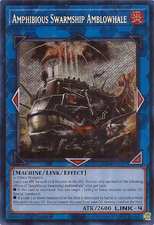 Amphibious Swarmship Amblowhale [RA04-EN077] Secret Rare | Chromatic Games