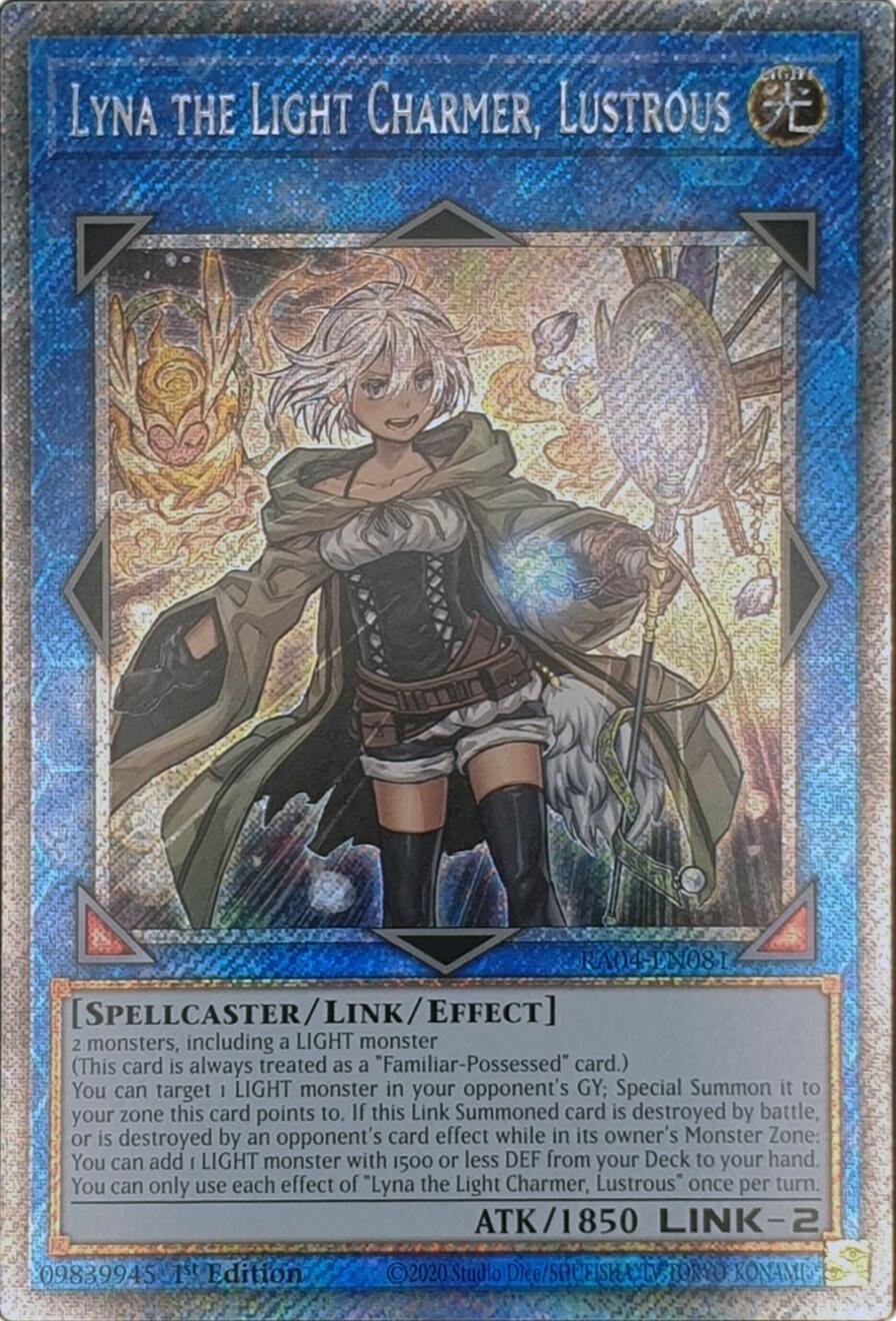 Lyna the Light Charmer, Lustrous [RA04-EN081] Platinum Secret Rare | Chromatic Games