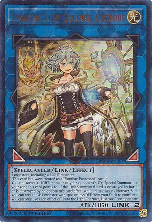 Lyna the Light Charmer, Lustrous [RA04-EN081] Ultra Rare | Chromatic Games