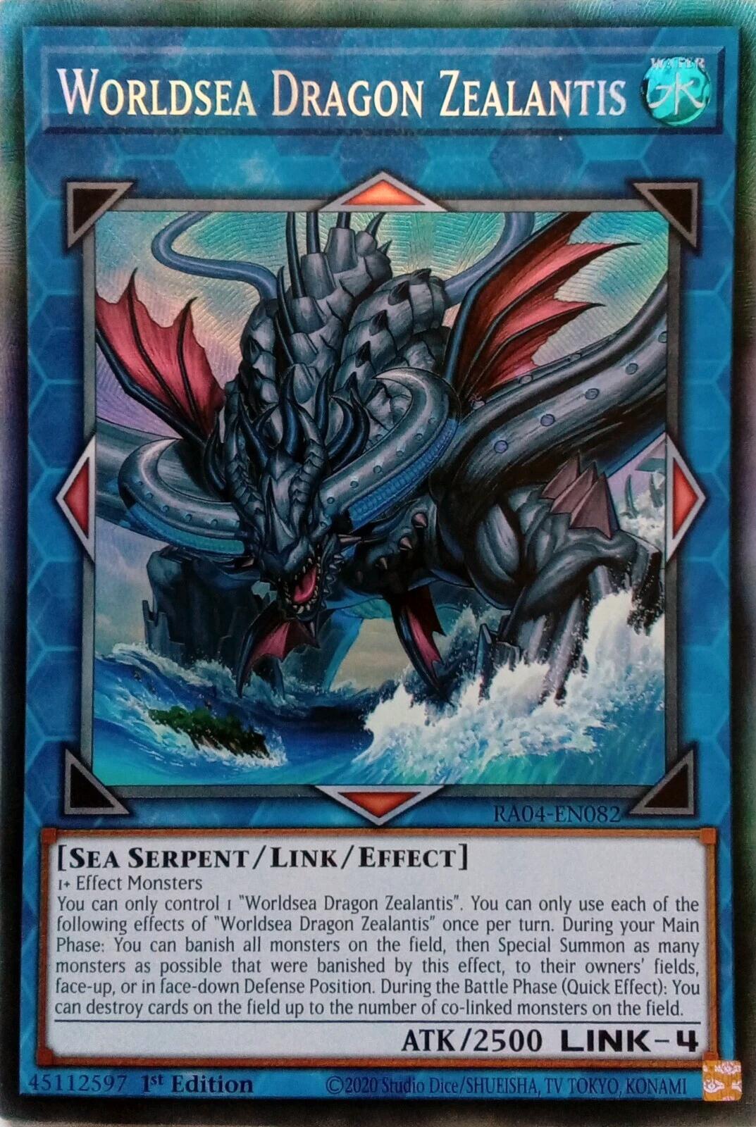 Worldsea Dragon Zealantis [RA04-EN082] Prismatic Collector's Rare | Chromatic Games