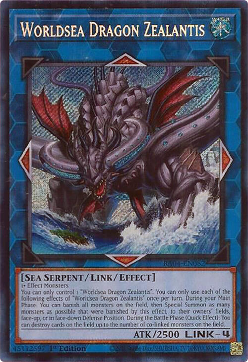 Worldsea Dragon Zealantis [RA04-EN082] Secret Rare | Chromatic Games