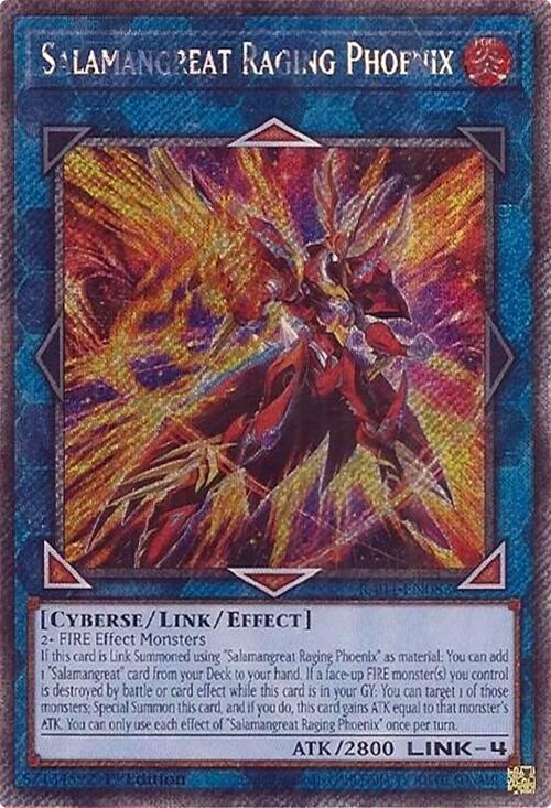 Salamangreat Raging Phoenix [RA04-EN083] Platinum Secret Rare | Chromatic Games