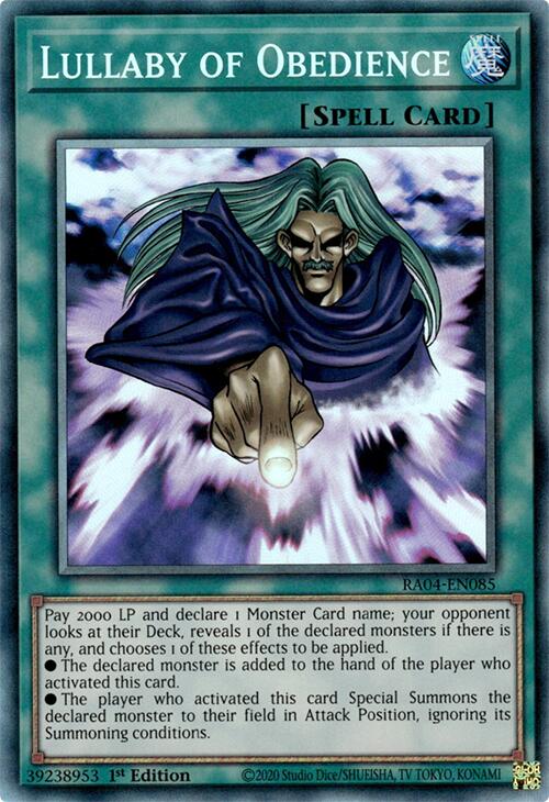Lullaby of Obedience [RA04-EN085] Prismatic Collector's Rare | Chromatic Games