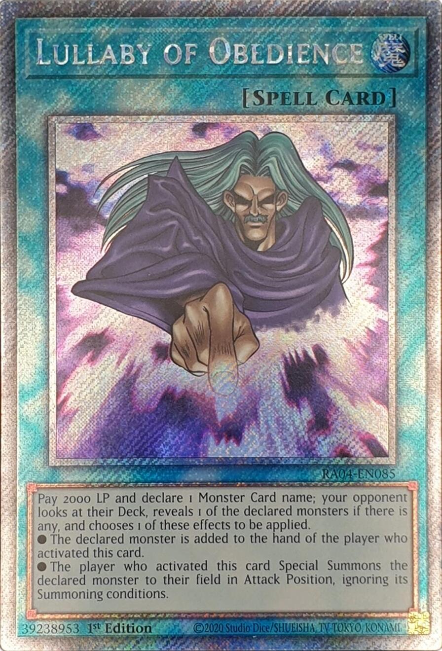 Lullaby of Obedience [RA04-EN085] Platinum Secret Rare | Chromatic Games