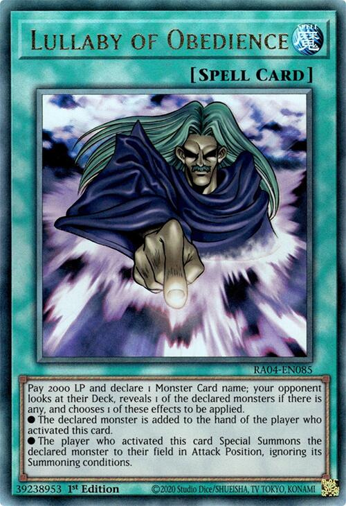 Lullaby of Obedience [RA04-EN085] Prismatic Ultimate Rare | Chromatic Games