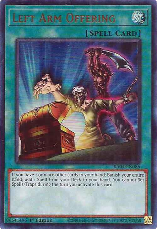 Left Arm Offering [RA04-EN086] Ultra Rare | Chromatic Games