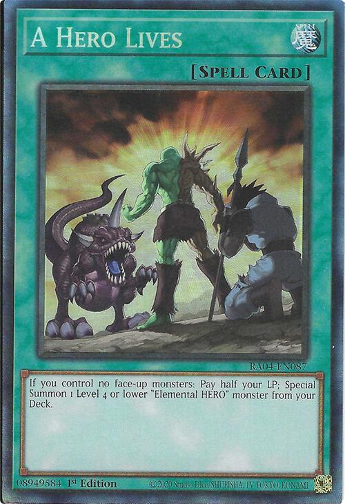 A Hero Lives [RA04-EN087] Prismatic Collector's Rare | Chromatic Games
