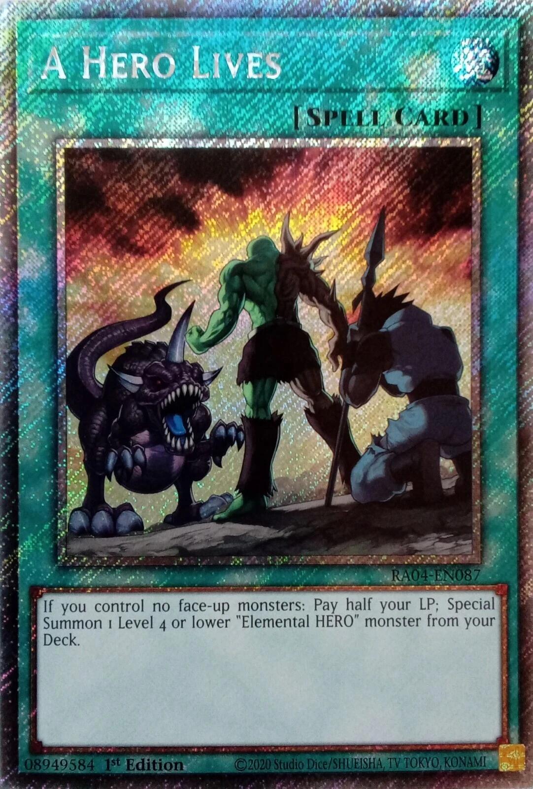 A Hero Lives [RA04-EN087] Platinum Secret Rare | Chromatic Games