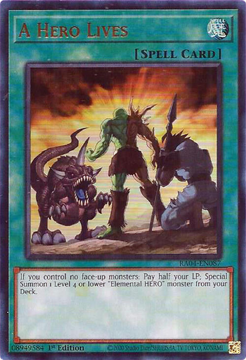 A Hero Lives [RA04-EN087] Ultra Rare | Chromatic Games