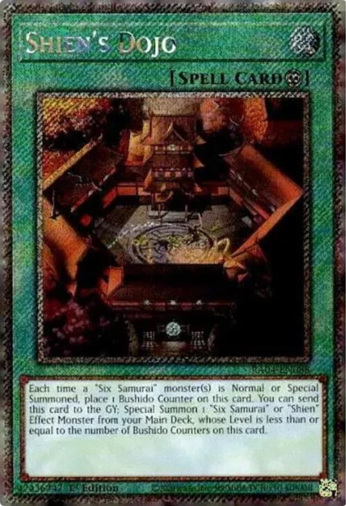 Shien's Dojo [RA04-EN088] Platinum Secret Rare | Chromatic Games