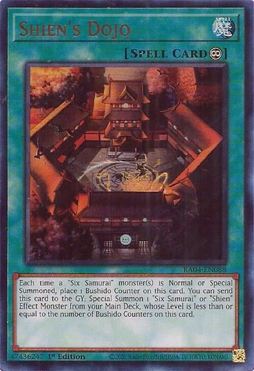 Shien's Dojo [RA04-EN088] Ultra Rare | Chromatic Games