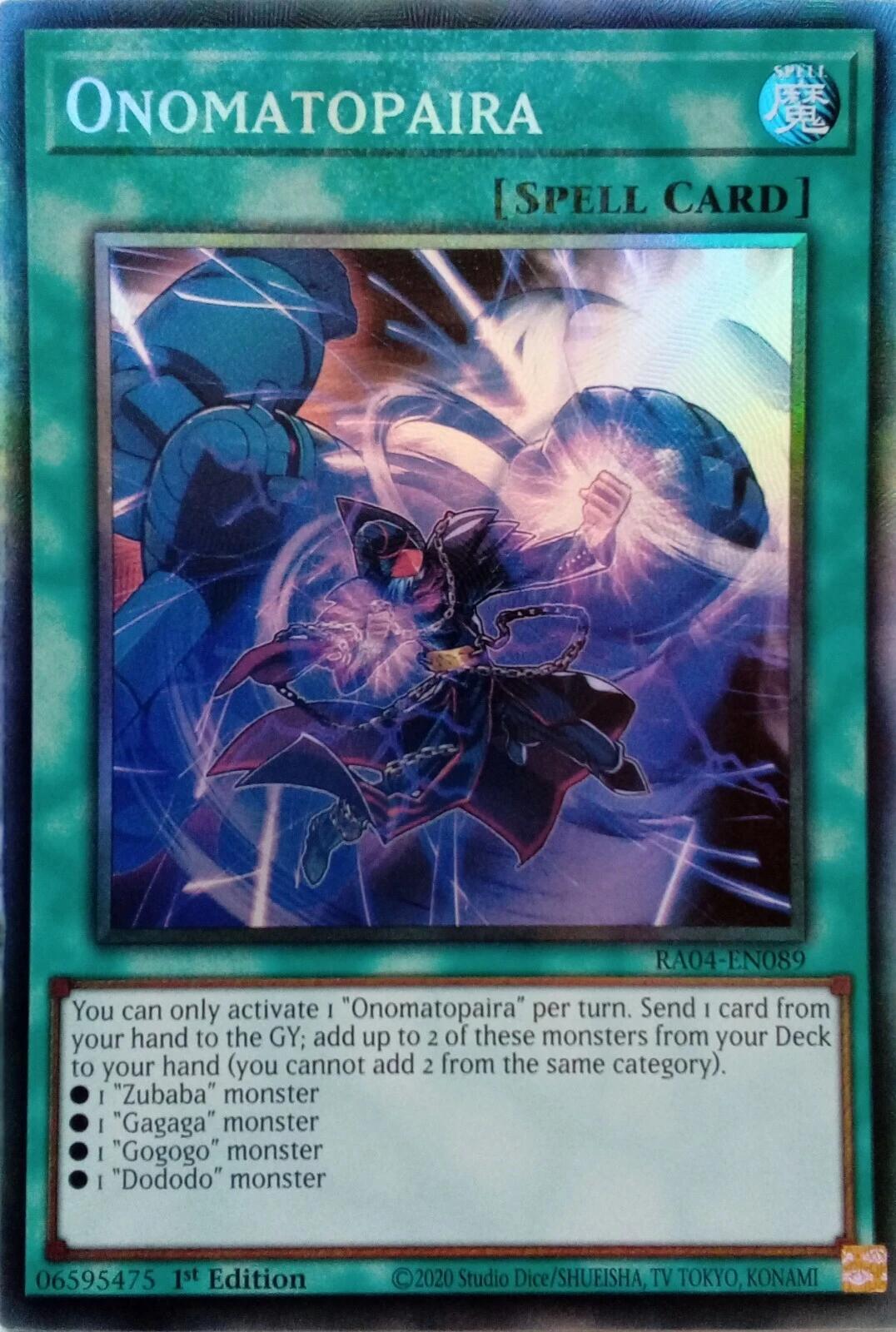 Onomatopaira [RA04-EN089] Prismatic Collector's Rare | Chromatic Games