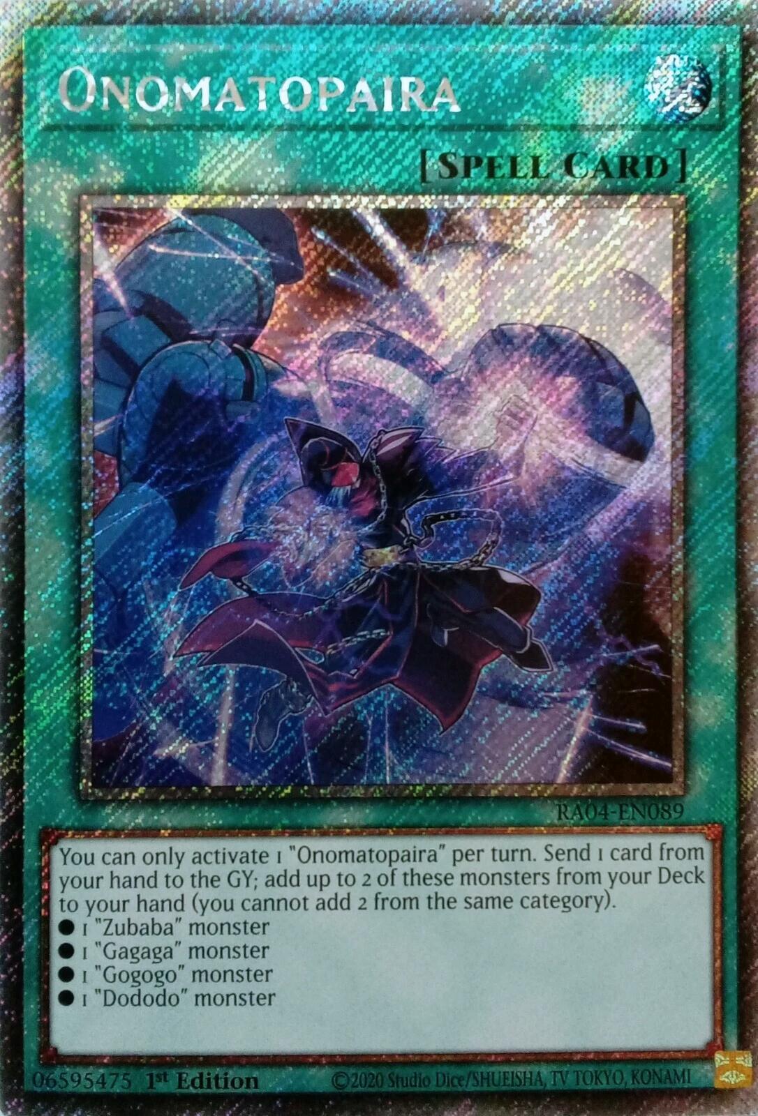 Onomatopaira [RA04-EN089] Platinum Secret Rare | Chromatic Games