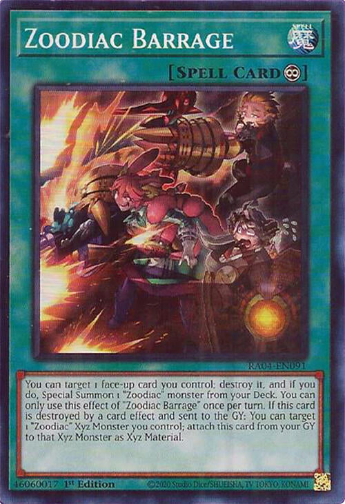 Zoodiac Barrage [RA04-EN091] Super Rare | Chromatic Games