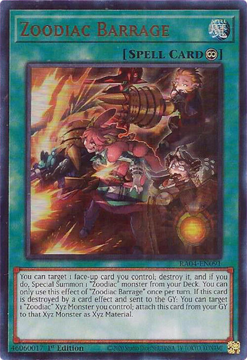 Zoodiac Barrage [RA04-EN091] Ultra Rare | Chromatic Games