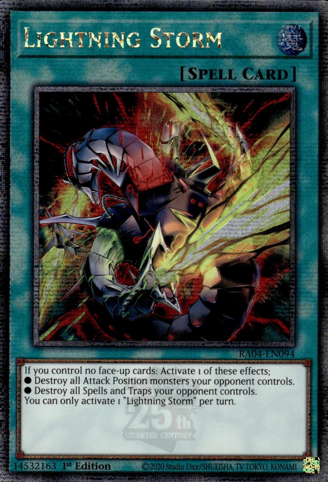 Lightning Storm (New Art) [RA04-EN094] Quarter Century Secret Rare | Chromatic Games