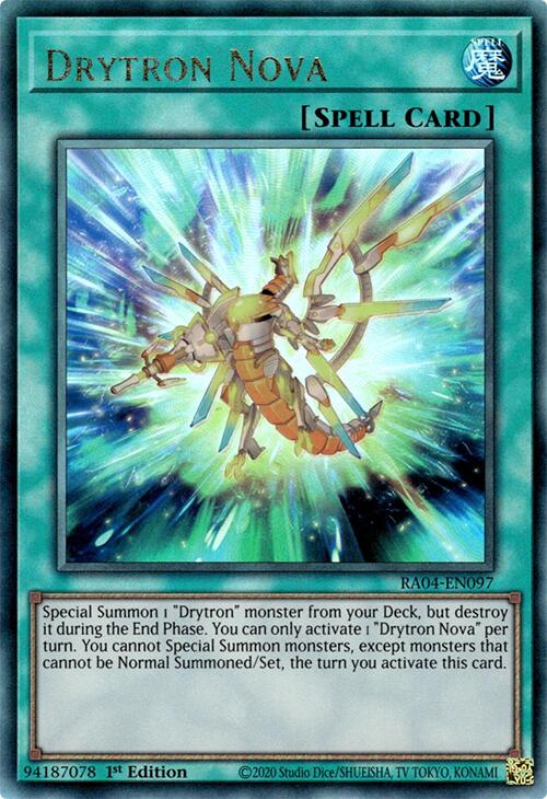 Drytron Nova [RA04-EN097] Prismatic Ultimate Rare | Chromatic Games