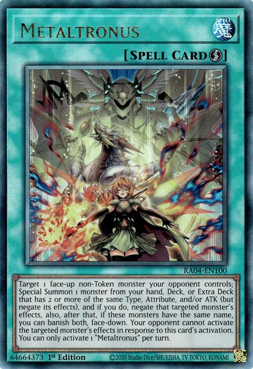 Metaltronus [RA04-EN100] Prismatic Ultimate Rare | Chromatic Games