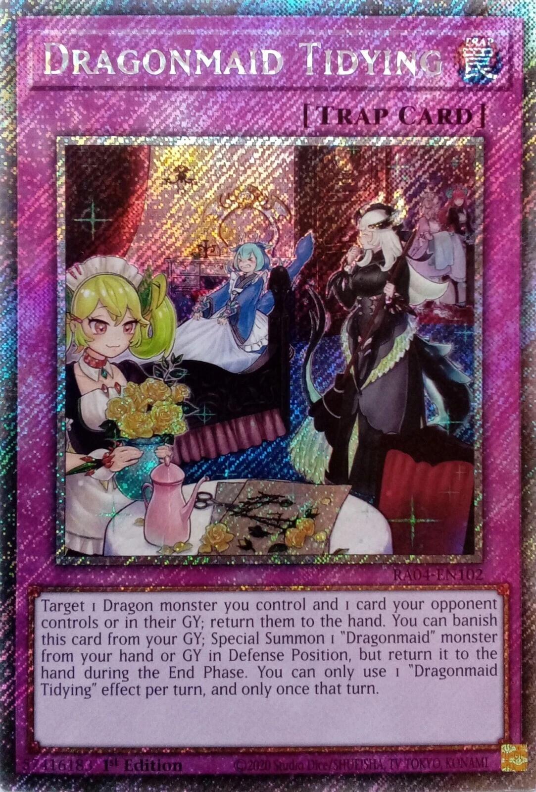 Dragonmaid Tidying [RA04-EN102] Platinum Secret Rare | Chromatic Games