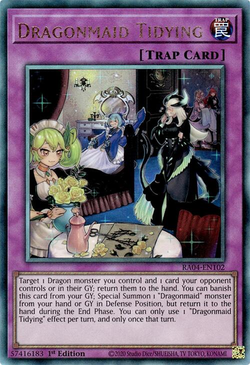 Dragonmaid Tidying [RA04-EN102] Prismatic Ultimate Rare | Chromatic Games