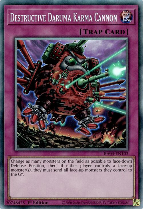 Destructive Daruma Karma Cannon [RA04-EN103] Prismatic Collector's Rare | Chromatic Games