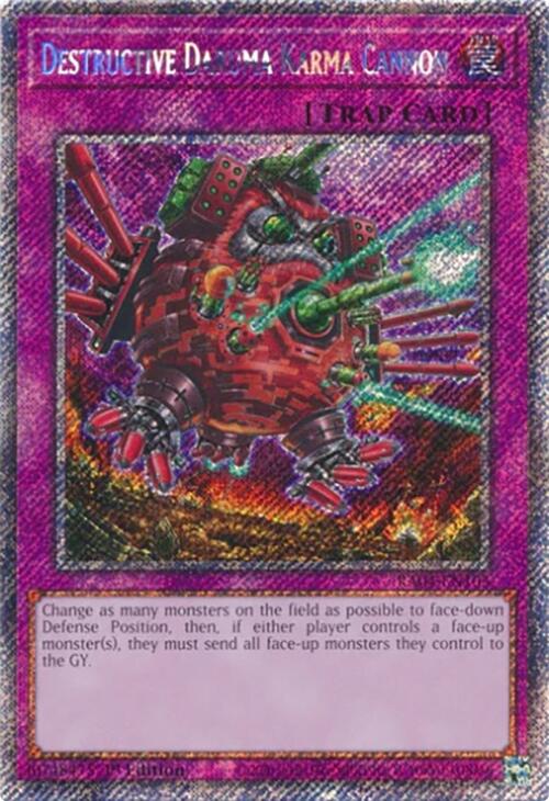 Destructive Daruma Karma Cannon [RA04-EN103] Platinum Secret Rare | Chromatic Games
