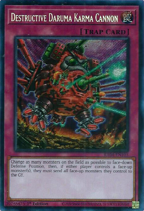 Destructive Daruma Karma Cannon [RA04-EN103] Secret Rare | Chromatic Games