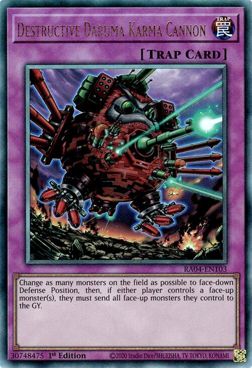 Destructive Daruma Karma Cannon [RA04-EN103] Prismatic Ultimate Rare | Chromatic Games