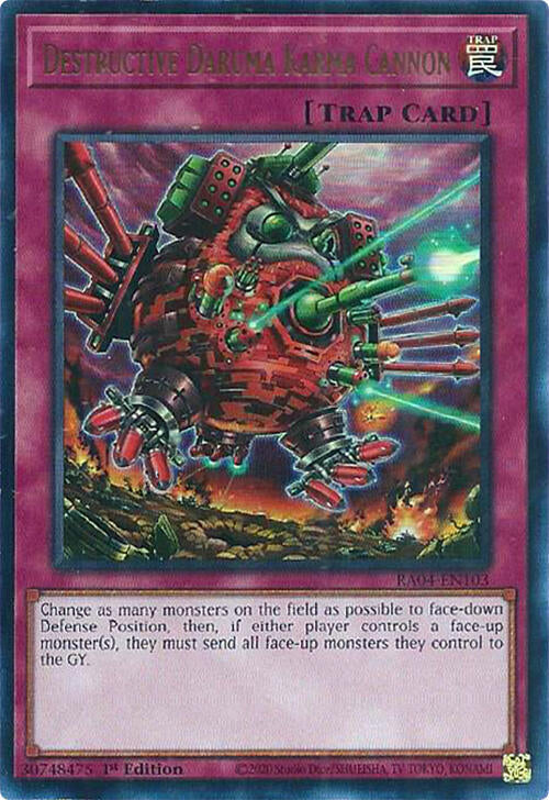 Destructive Daruma Karma Cannon [RA04-EN103] Ultra Rare | Chromatic Games