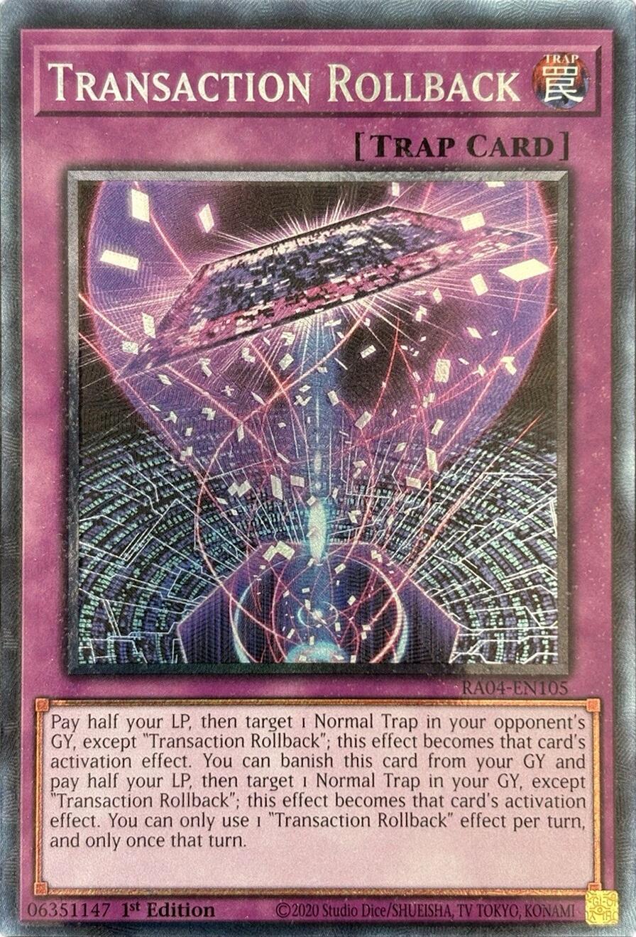 Transaction Rollback [RA04-EN105] Prismatic Collector's Rare | Chromatic Games
