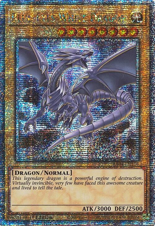 Blue-Eyes White Dragon (8th Art) [RA04-EN108] Quarter Century Secret Rare | Chromatic Games