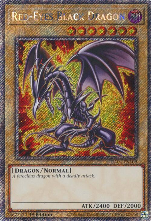 Red-Eyes Black Dragon (7th Art) [RA04-EN109] Platinum Secret Rare | Chromatic Games